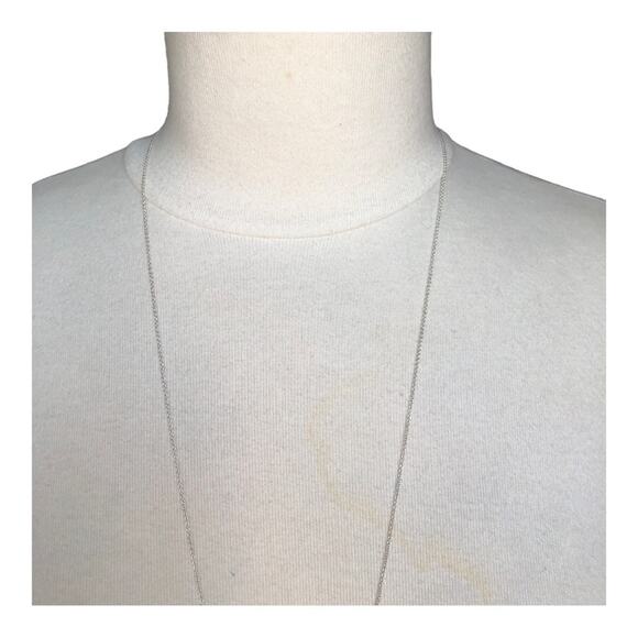 Retro Silver Tusk Shape Pendant Silver Chain Long Statement Necklace - Picture 6 of 11